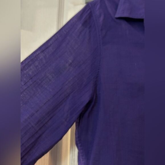JC Penney Long Sleeve Button Down shirt violet purple Size Small NWT - Picture 8 of 10